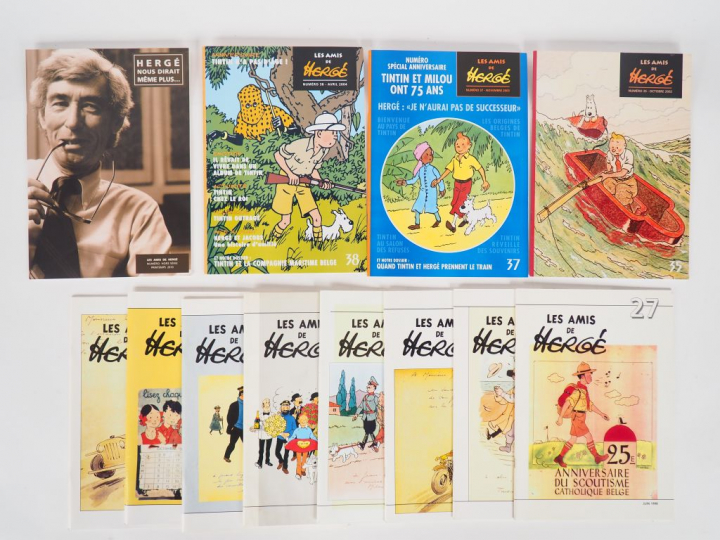 11 Revues "LES AMIS D'HERGE" Revues N°18, 20, 22,23,25,26,27,35,37,38 