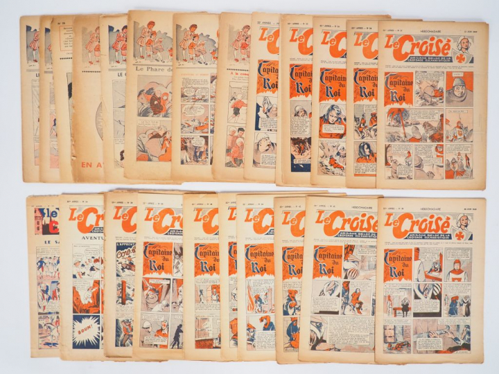 LE CROISE, 24 fascicules de 1946 à 1957 -Dessins -logos-Esquisses par 