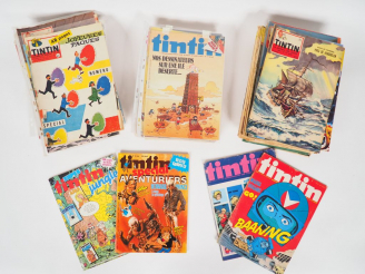 Vente aux enchères Carton entier comprenant 209 Journaux TINTIN DE DIFFERENTES ANNEES ( d