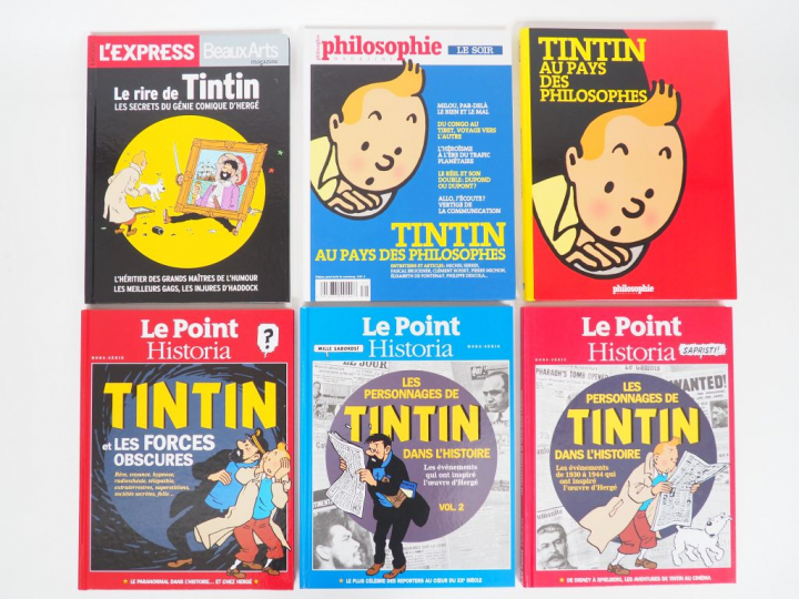  6 Livres Tintin (Le point Historia : Tintin et les Forces Obscures,Le