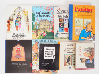 Vente aux enchères 10 ouvrages sur Tintin (Le Musée imaginaire (red 1980), Les secrets de