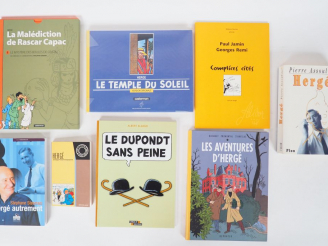 Vente aux enchères 8 ouvrages sur Tintin (Hergé (1996),Hergé,  Hergé Autrement (2003),Le 