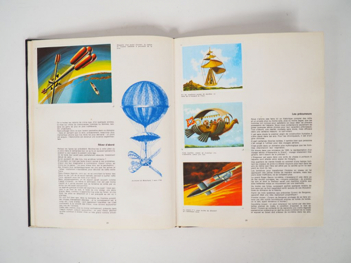 Album TRES RARE 1964 par le timbre Tintin "L'espace" 28,5 x 21 cm comp
