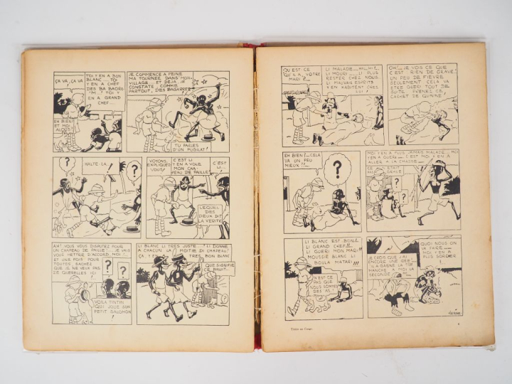 Les Aventures de Tintin reporter - Tintin au CONGO -1937 NB -DR 4e pla