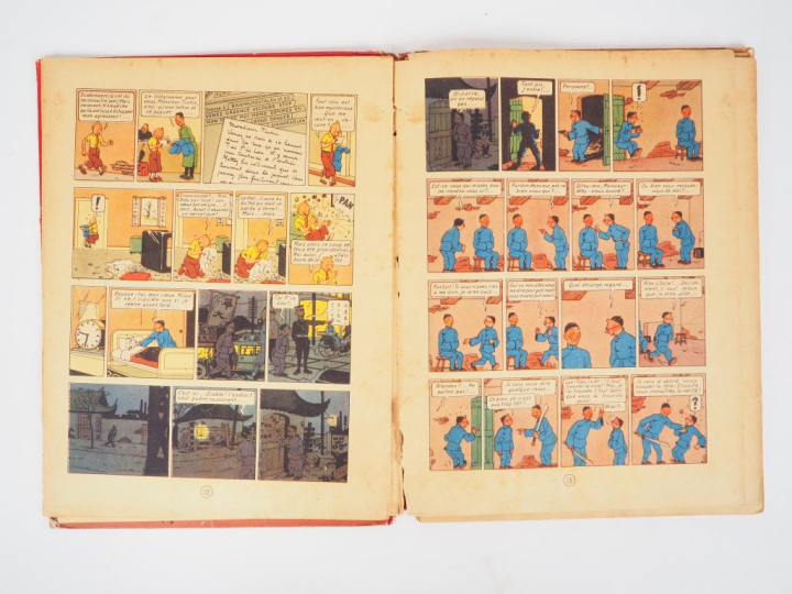 Le LOTUS BLEU - 1946 - DR-4e plat B1- EO couleur - Titre en bleu page 