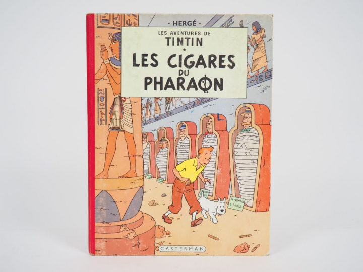Les Cigares du Pharaon -1960- DR-4e plat B29 - Pages de garde bleues c