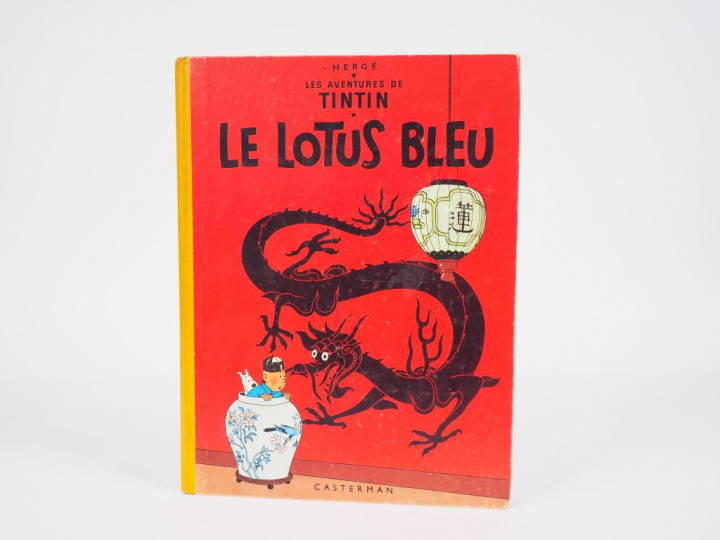 Le LOTUS BLEU - 1964 - DJ-4e plat B35-Page garde bleu clair - Album en