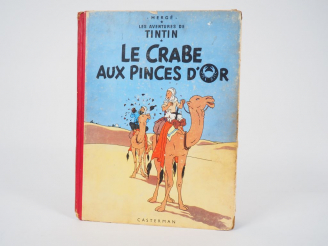 Vente aux enchères Le Crabe aux pinces d'Or - 1954 - DR B9 - Interieur BE+ - Coins frotté