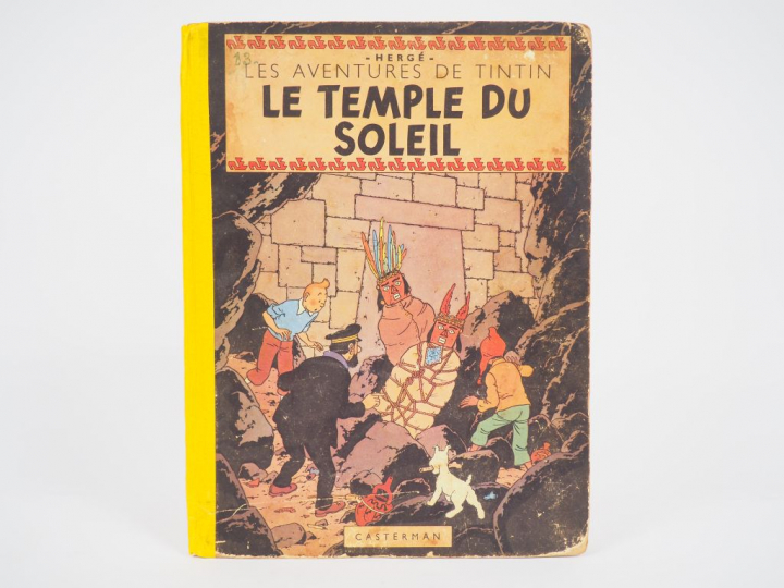 Le Temple du Soleil - 1949 - DJ B3 - EO - 2 symboles incas jaunes en p