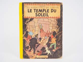 Vente aux enchères Le Temple du Soleil - 1949 - DJ B3 - EO - 2 symboles incas jaunes en p