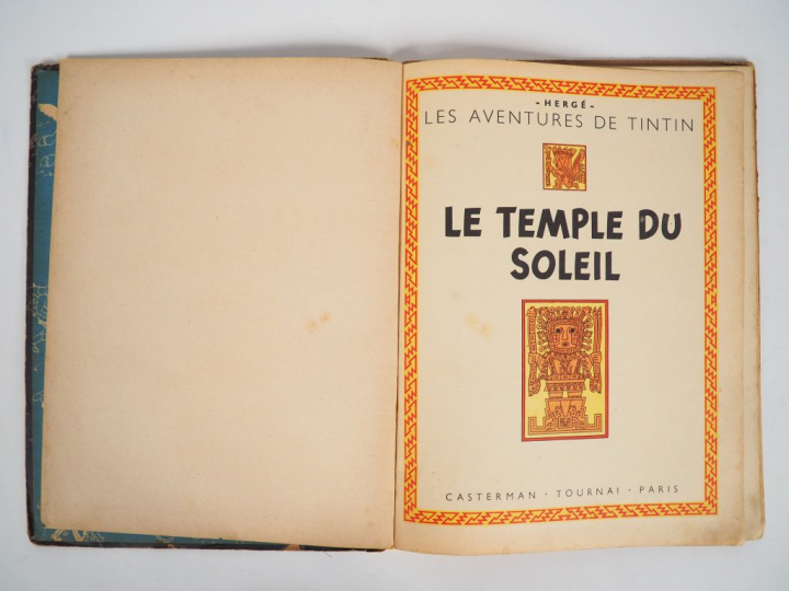 Le Temple du Soleil - 1949 - DJ B3 - EO - 2 symboles incas jaunes en p