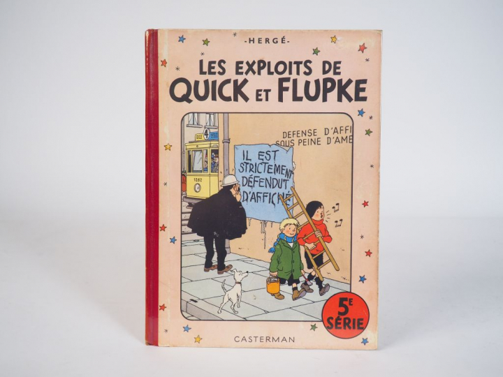 Les exploits de Q et F, 5eme SERIE EO - Dos Toilé rouge, 2e Plat B5 (1