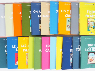 Vente aux enchères 22 ALBUMS TINTIN "LES ARCHIVES" en COULEURS TTBE