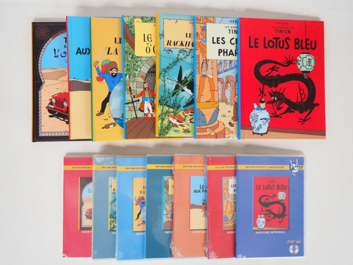 Figaro Magazine 7 aventures de Tintin en mini Album et P'tit DVD NEUF