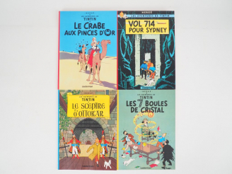 Vente aux enchères 4 albums souples Ed Spéciale Casterman Tintin pour Total NEUF (Le scep