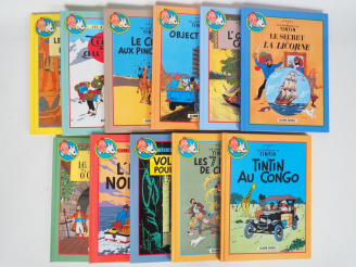 Vente aux enchères 11 Albums doubles Tintin France LOISIRS