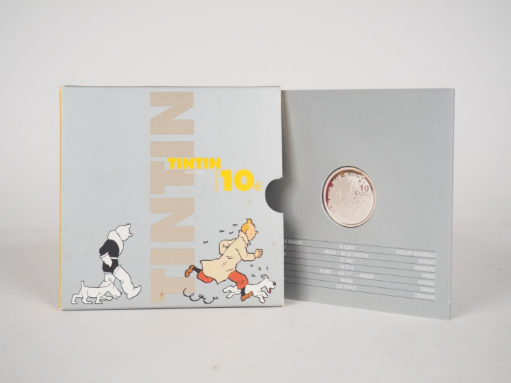 1 Piece de 10 € pour les 75 ans d'Herge 50.000 exemplaires edité par M
