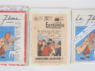 Vente aux enchères 1 carton comprenant 12 journaux d'époque ou couvertures différentes su