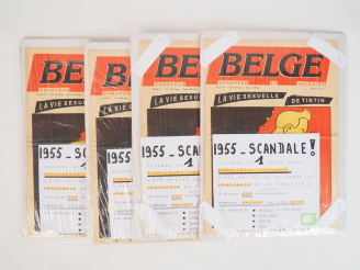 Vente aux enchères 4 journaux identiques sur la vie sexuelle de Tintin de 1990 N°1 BELGE,