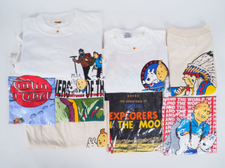 Vente aux enchères 8 Tee Shirts Taille L differents TINTIN TBE
