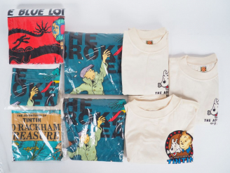 Vente aux enchères 8 Tee Shirts Taille L differents TINTIN TBE