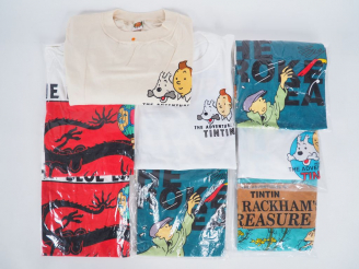 Vente aux enchères 8 Tee Shirts Taille L differents TINTIN TBE