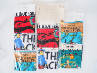 Vente aux enchères 8 Tee Shirts Taille M TINTIN TBE