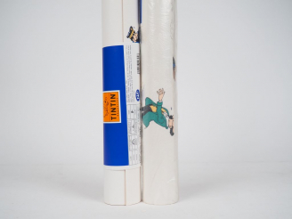 Vente aux enchères LOT de 10 rouleaux regroupant divers personnages TINTIN. Dim 10,05 m x