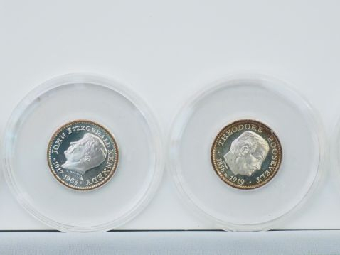 14 pièces en argent "Les grands destins du XXème"