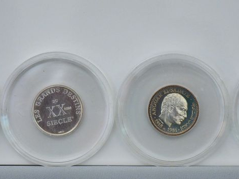 14 pièces en argent "Les grands destins du XXème"