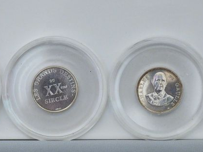 14 pièces en argent "Les grands destins du XXème"