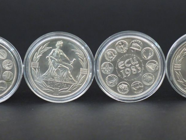 4 pièces Ecu en argent : 1981, 1994,1983, Europa