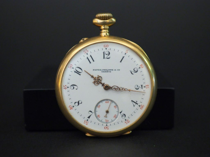 PATEK PHILIPPE. Montre de gousset en or (bélière accidentée) Poids tel