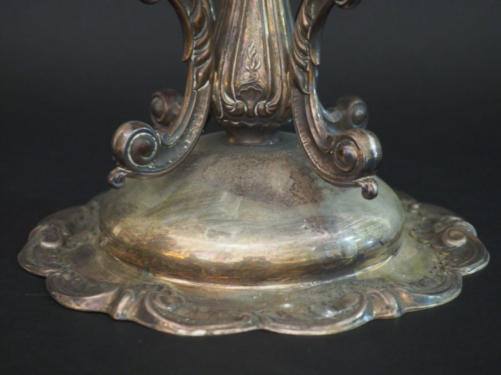 Grande coupe en argent sud américain titré 925 /1000 ( enfoncement ). 