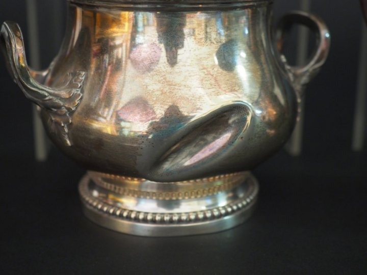 Service 4 pièces en argent, de style Louis XVI en argent poinçon Miner