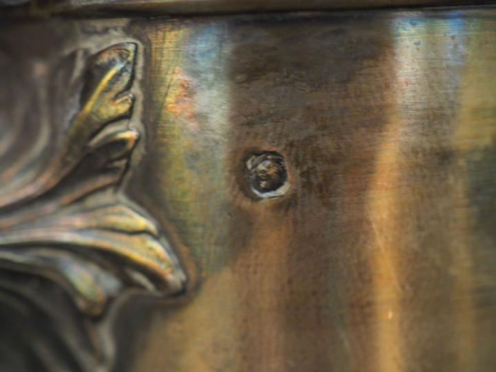 Verseuse Napoléon III en argent de style Louis XV, poinçon Minerve. Po