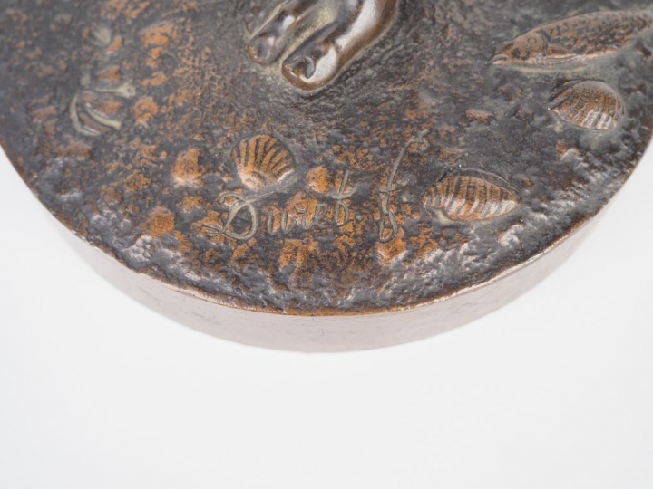 DURET "Danseur napolitain". Sculpture en bronze à patine brune. Signée