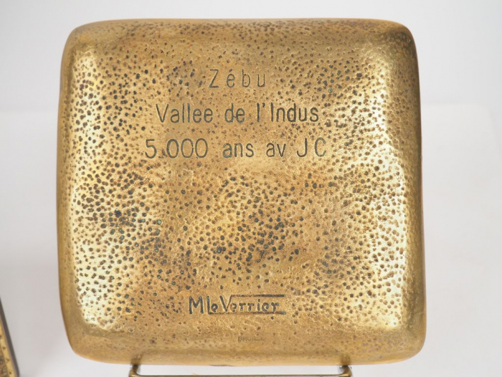 M. LE VERRIER. Vide-poches (Dim: 12,5 x 13 cm) et porte-buvard (dim: 3