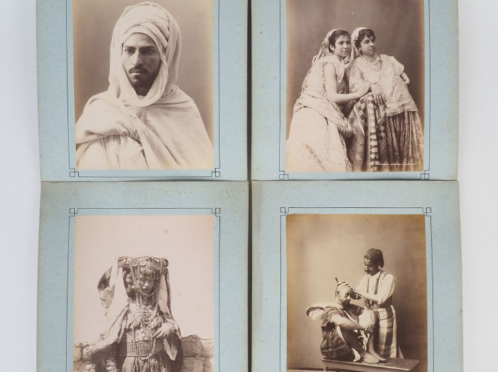 J. GEISER. 3Souvenir d'Algérie" Album de 18 photographies en noir et b