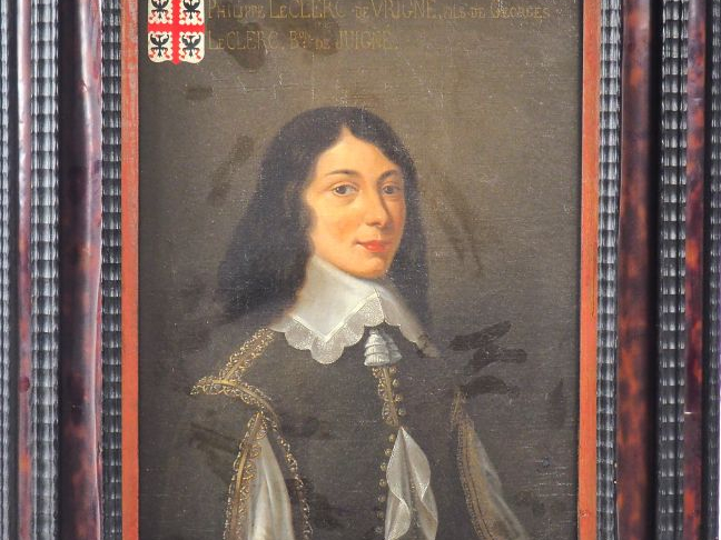 Ecole française XVIIème "Paire de portraits, Pillippe Le Clerc de Vign