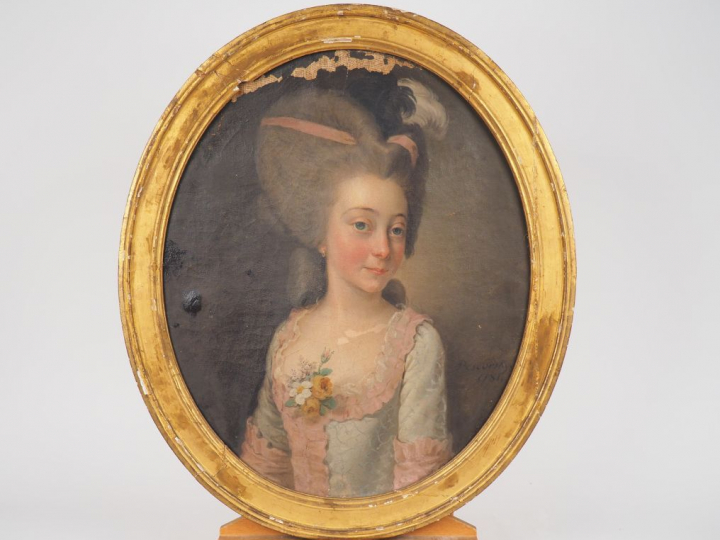 PESKORSKI Ivan Jakovlevitch "Portraits en médaillon de Monsieur et Mad