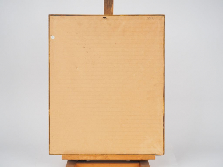 Ecole française fin XIXème "Portrait de soldat en armure" Aquarelle  D