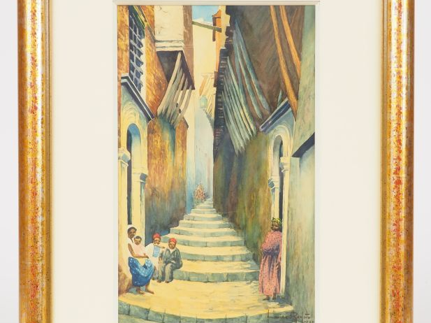 Ecole française vers 1930. 3 aquarelles "scènes de la vie quotidienne 