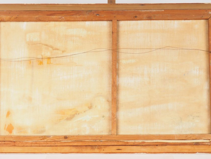 Ecole orientaliste Xxème monogrammée KB "Paysage d'afrique du Nord" Hu