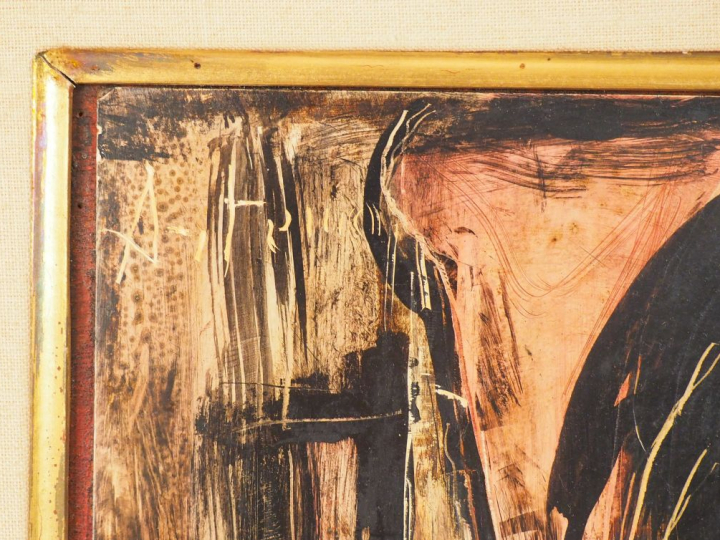 ARTEMOFF "La fille de Cadaquès". Huile sur panneau, signée en haut à g