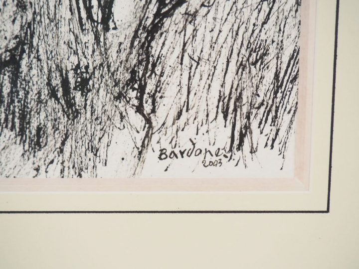 BARDONE "Paysages" Deux encres sur papier signées en bas à droite Dim.