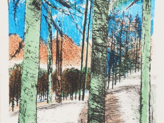 Vente aux enchères BARDONE "sous bois" Lithographie 87/150