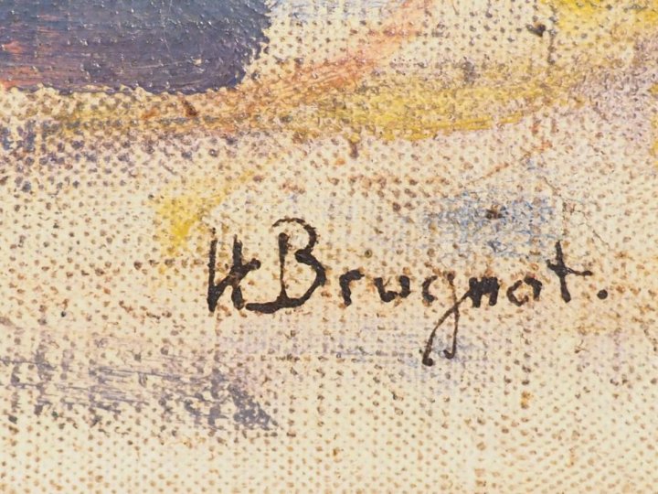 H. BRUGNOT "Paysage fauve" Huile sur toile, signée en bas à droite Dim