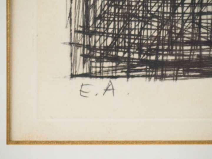 Bernard BUFFET  "tête de Christ" Epreuve d'artiste, signée en bas à dr