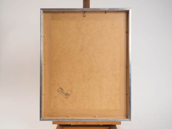 GISCLARD "Danseuse à l'éventail". Pastel, signé en bas à droite. Dim. 